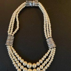 Pearl and Rhinestone Necklace - Banana Republic